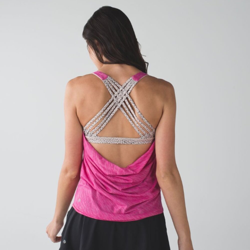 Lululemon Wild Pink Backless Tank Top